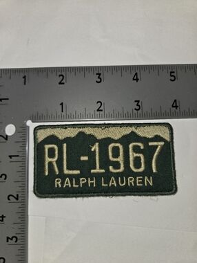 Polo Ralph Lauren Patches RL-1967 License plate.I Logo Patch